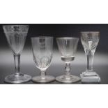 A collection of four pieces of 18th Century Glass