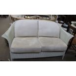 A selection of Lloyd Loom furniture to include a two person settee