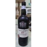 A bottle of Taylors 10 Year Old Tawney Port
