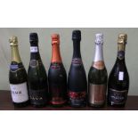 Six bottles of fizz