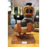 Wood statue of Donald Duck
