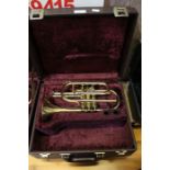 A Besson 600 , Boosey & Hawkes, London cornet with no mouthpiece in hard shell case