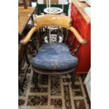 A Great North Railway bow armchair