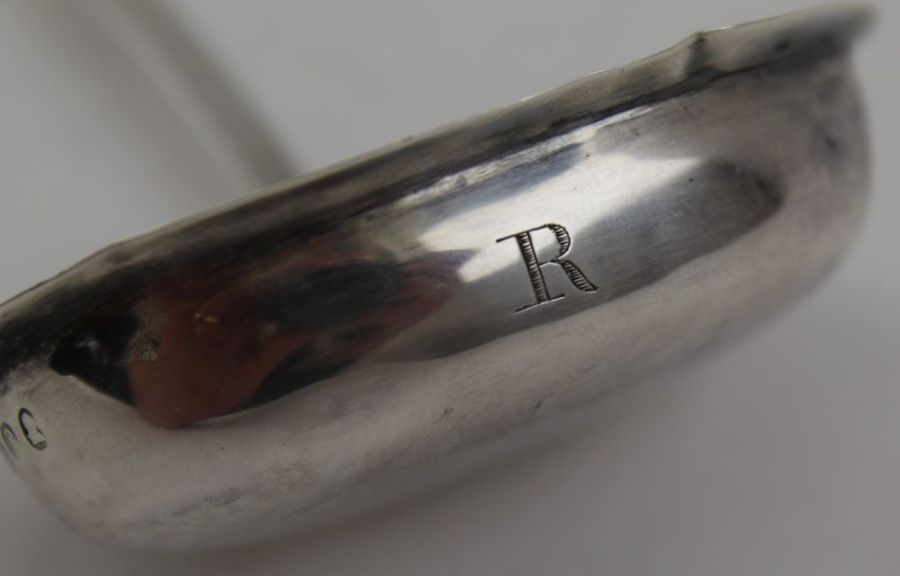 A George III silver toddy ladle, with gilded interior, having twisted whale bone handle, London 1818 - Image 2 of 3