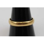 A 22ct gold plain wedding band, weight: 5.5g, ring size: T