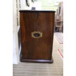 A late 19th / early 20th century rosewood table top canteen for cutlery & other silverware's, the tw