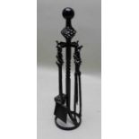 A Robert Welch wrought iron five tool stand, 73cm high