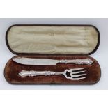 Francis Clark, a cased set of silver fish knife and fork servers, Birmingham 1848