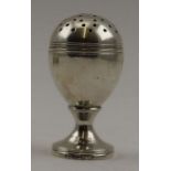 A George III silver muffineer, gilt lined, London 1810, 53g