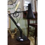 A black finished Anglepoise design task lamp