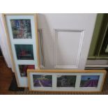 Two modern multi picture frames & generic pictures