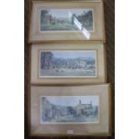 A suite of three Audrey Hammond limited edition prints of North Cotswold Villages