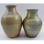 Two Winchcombe pottery glazed stoneware vases