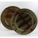Two Winchcombe pottery plates