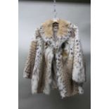 A Lynx pelt ladies short jacket, handmade, approx size 12-14