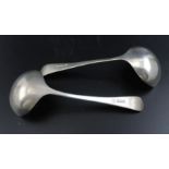 Cooper Brothers & Sons, a pair of silver cream ladles, Sheffield 1929, combined weight:45g