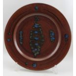 A glazed studio Winchcombe pottery charger, bears studio impressed mark, 37.5cm in diameter