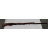 A rootwood cudgel stick, c.1900, 88cm long
