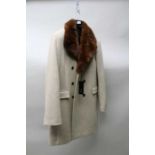 A Moncrief of London double breasted jacket with fur collar, brand new with tags, size 42