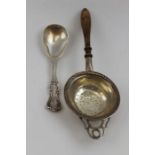 Henry Holland, A mid 19th century silver caddy spoon, London 1848, together with a Georgian design s