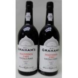 Graham's Malvedos 1984 vintage port, bottled in 1986 Oporto, 20%, 2 x 75cl bottles