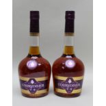 Courvoisier. v.s. Cognac Purple label 700ml, 2 bottles