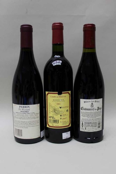 Vinsobres, Cotes du Rhone Villages 2003, 1 bottle Comte de Maignac Bordeaux 2001, 1 bottle - Image 2 of 2