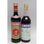 A bottle of Dubonet, together with a bottle of Campari (2)