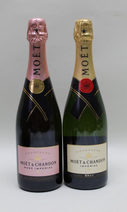 Moet & Chandon Imperial Brut 750ml with Moet & Chandon Rose Imperial Brut 750ml