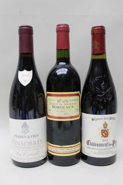 Vinsobres, Cotes du Rhone Villages 2003, 1 bottle Comte de Maignac Bordeaux 2001, 1 bottle