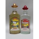 Sierra Tequila Silver imported Hecho en Mexico 50cl with Sierra Tequila imported Reposado 70cl