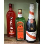 Mumm Champagne, 1 bottle / Jelzin Strawberry Liqueur, 1 bottle / 40% Unknown Ukranian Spirit, 1 bott