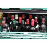 A Bigwood crate containing mixed World red wines
