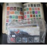 The Wanderer Stamp Album containing a World collection in old album, together with some postcards va