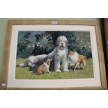 Roger McPhail, watercolour painting of dogs