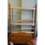 A pine single bed frame