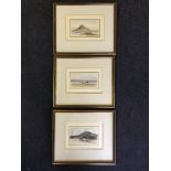 E. M. WIMPERIS. A collection of three framed, watercolour on paper, nineteenth century beach scenes,
