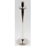 A silver weighted candlestick, of plain design raised on circular foot, hallmarked Birmingham