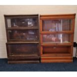 Two Globe Wernicke bookcases A/F.