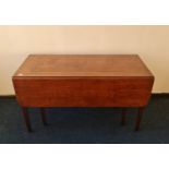 Early 19th century mahogany drop leaf table with gate leg action IMPORTANT: Online viewing and