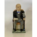 Toby Jug Churchill the Great Statesman produced by Peggy Davies Ceramics exclusive guild toby jug