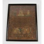 A framed and glazed sampler Martha Taylor, aged 8, 1839, with religious content. BOOK A VIEWING TIME