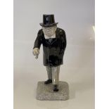 “A Man In A Hurry At Odds With The World” figure on a plinth, Bairstow Manor Collectables Man of the