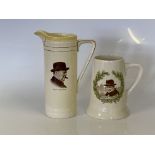 A Royal Doulton ivory coloured tankard made in 1941, sepia print of Sir Winston Churchill to the