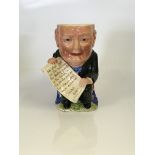 Toby Jug of Winston Churchill made in 1943 by Beswick, the designer was Frank Potts. Shows Churchill