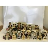 A large collection of Tony Wood Staffordshire Toby jugs & teapots.