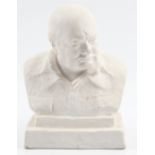 A Spode White China bust of Sir Winston Churchill, approx height 18cm. BOOK A VIEWING TIME SLOT ON