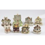 Eight, collection of porcelain houses some Staffordshire BOOK A VIEWING TIME SLOT ON OUR WEBSITE FOR