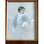 A Victorian Pastel portrait study of a young boy, signed indistinctly. BOOK A VIEWING TIME SLOT ON