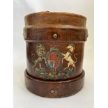 A leather military artillery carrier with crest to front. BOOK A VIEWING TIME SLOT ON OUR WEBSITE